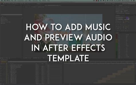 how to add music to after effects